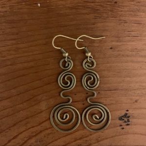 Brass Winding Earrings